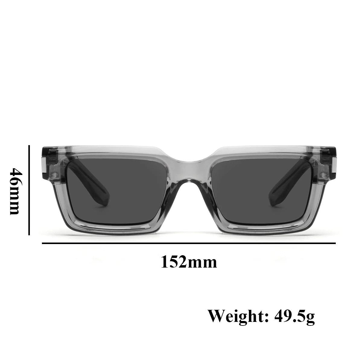 Ruiao 2026 Retro Schwarze Designer-Sonnenbrille Vintage für Damen Luxuriöse Quadratische Rechteckige Herren-UV400-Brille mit Propionat-Einsatz – Detail 6