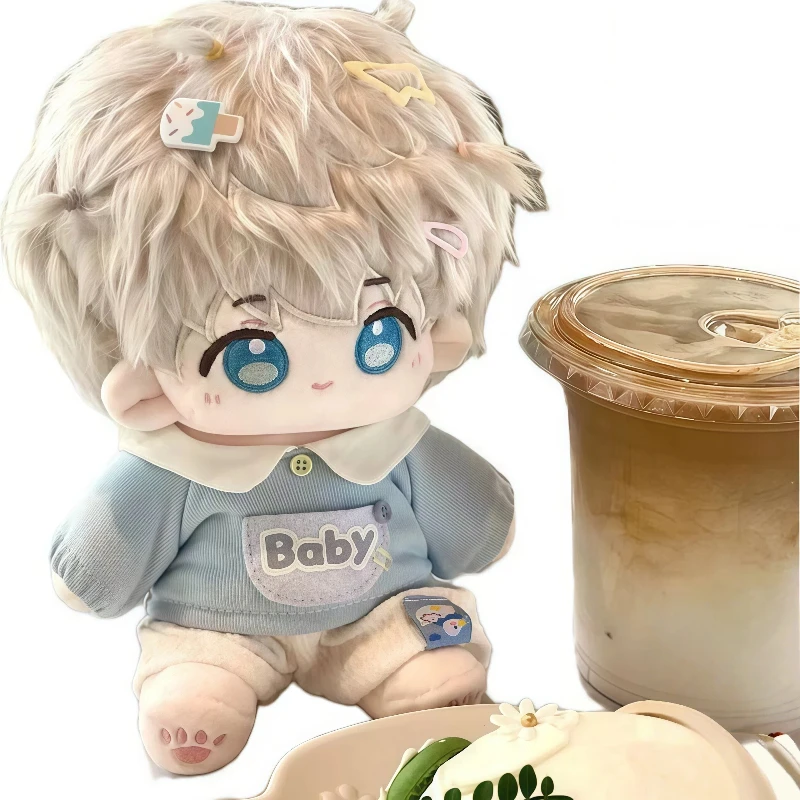 Amor e espaço profundo 20cm boneca de algodão brinquedo de pelúcia macio anime personagem presente para fãs bonito colecionável menino figura