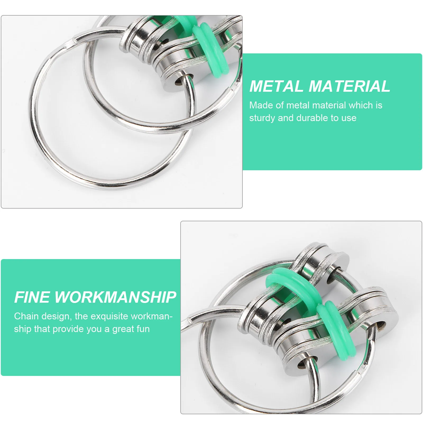 3 stuks metalen handsleutelhanger tri-voor stressverlichting hersenen creativiteit boost ontspanning gadget