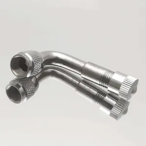 Folding Angle Motorcycle Adapter Valve, 90 degrees, tire tube extension, copper, silver, truck, car, bike bike accessories 10 Main Sales Truck Truck - №4