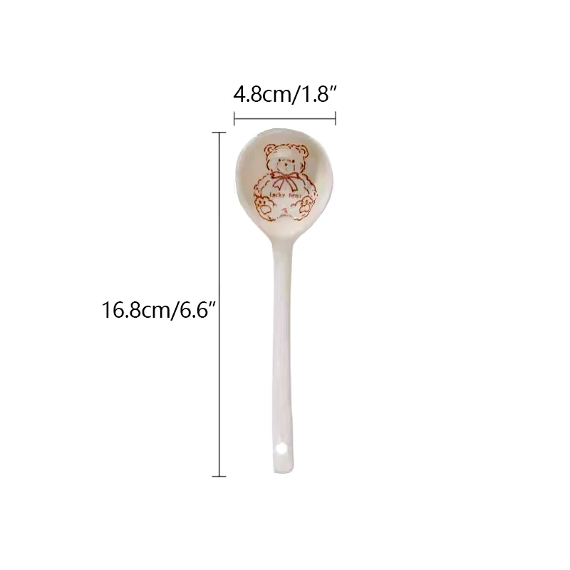 Cucchiaio da minestra in ceramica cucchiaio di cereali carino stoviglie per la casa cucchiaio da caffè dipinto cucchiaio di marmellata regalo cucchiaio da Dessert utensili da cucina