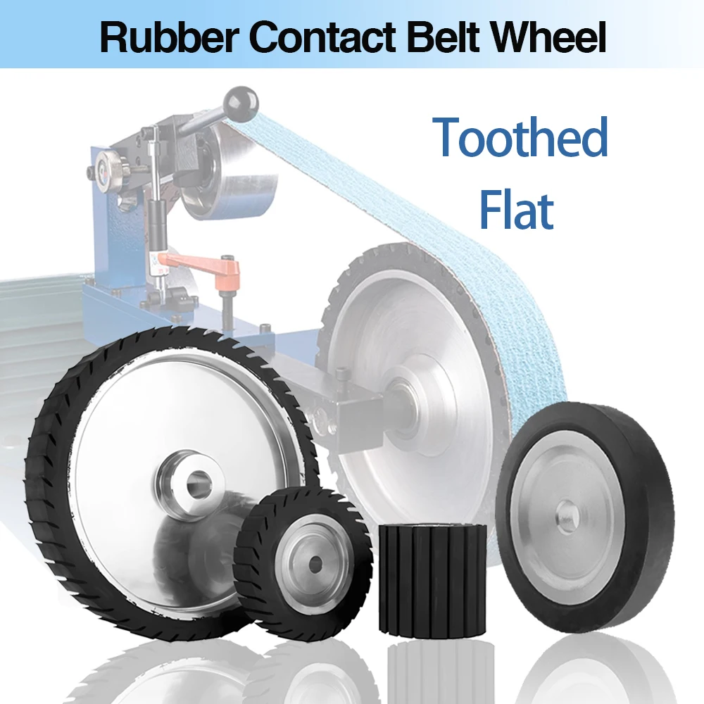 100 150 200 mm Toothed Flat Centrifugal Rubber Wheel Abrasive Belt Polishing Wheel