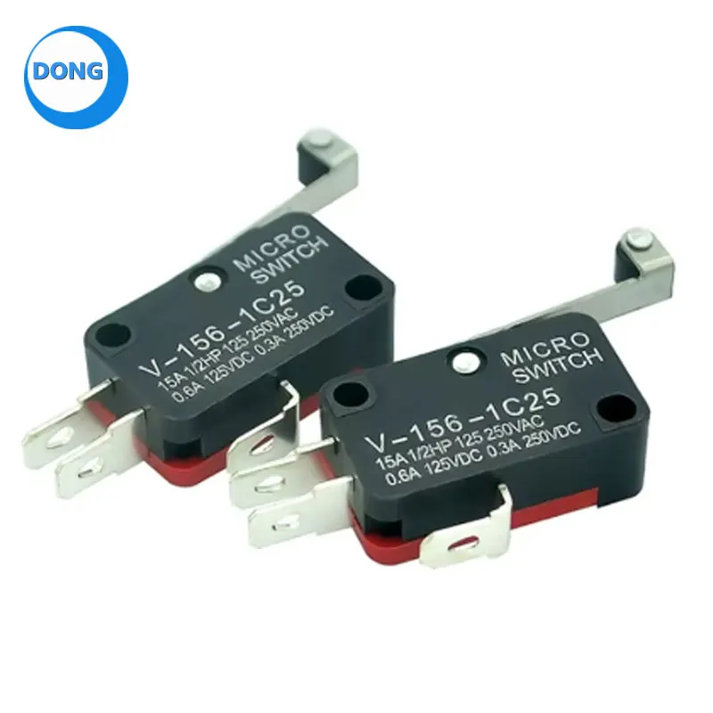 Microswitch pequeno do limite do curso com roda longa v-156-1c25, 1 parte