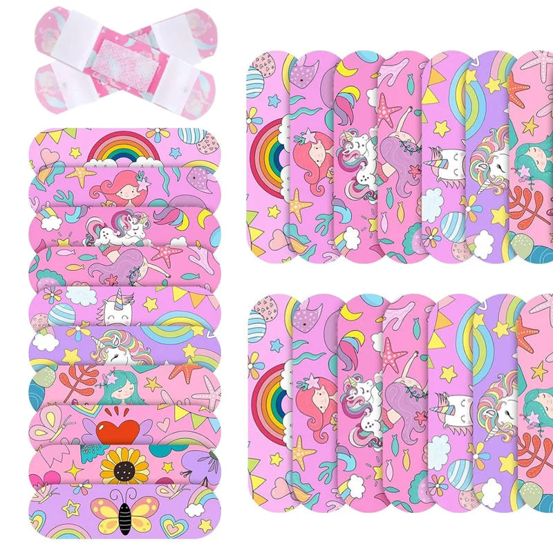 50pcs/set Girls Cartoon Band Aid for Children Kids Wound Dressing Patch Tape First Aid Adhesive Bandages Plasters Woundplast