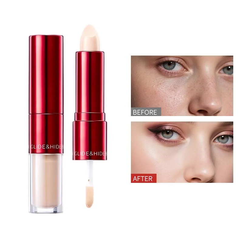 Life Girls 2-in-1 Dual-Ended Concealer Moisturizing Silky Texture Evens Skin Tone Long-Lasting Facial Concealer