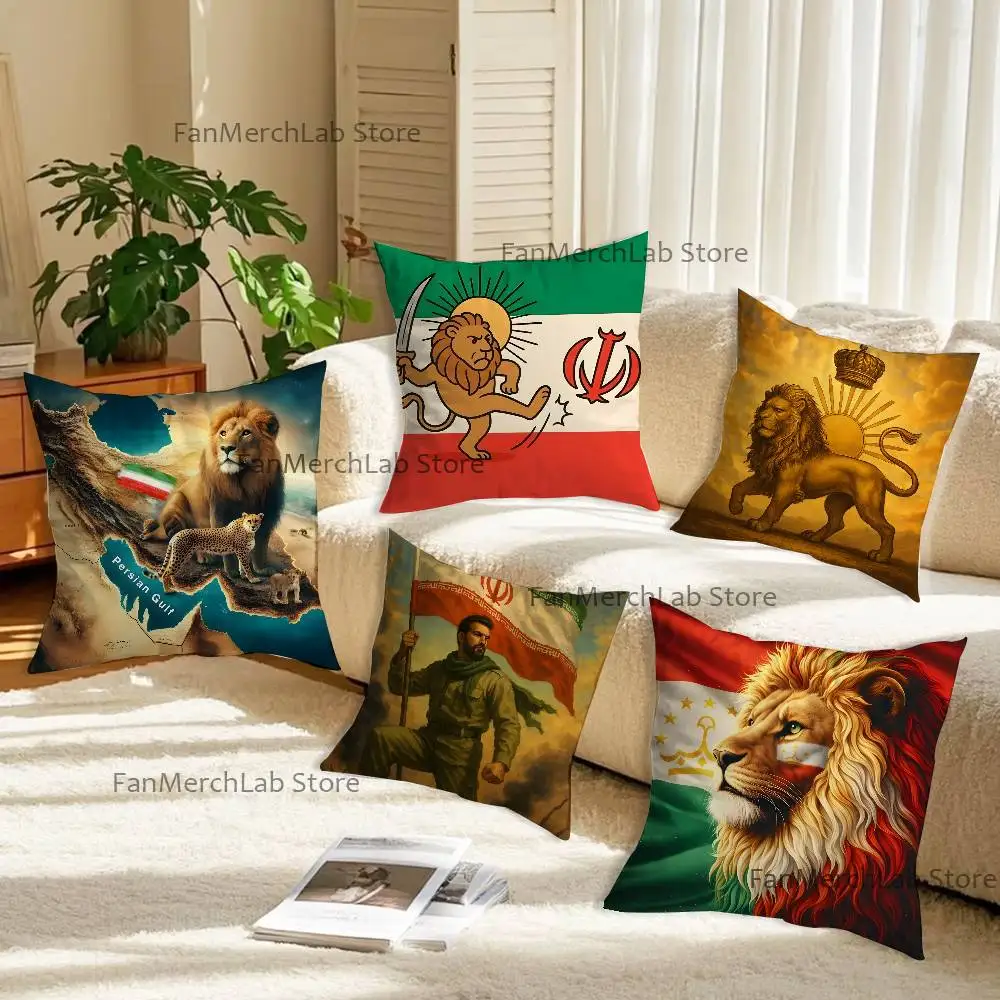 

Historic I-Iran Persian Pillow Case Plush Fabric Soft Pillowcase Double Sided Print Sofa Cushion Cover Throw