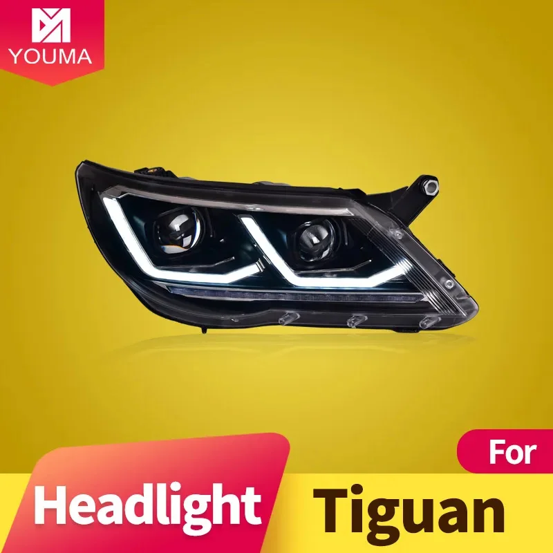 

Car Lights for VolksWagen Tiguan LED Headlight Projector Lens 2009-2012 Animation DRL Dynamic Signal Automotive Accessories