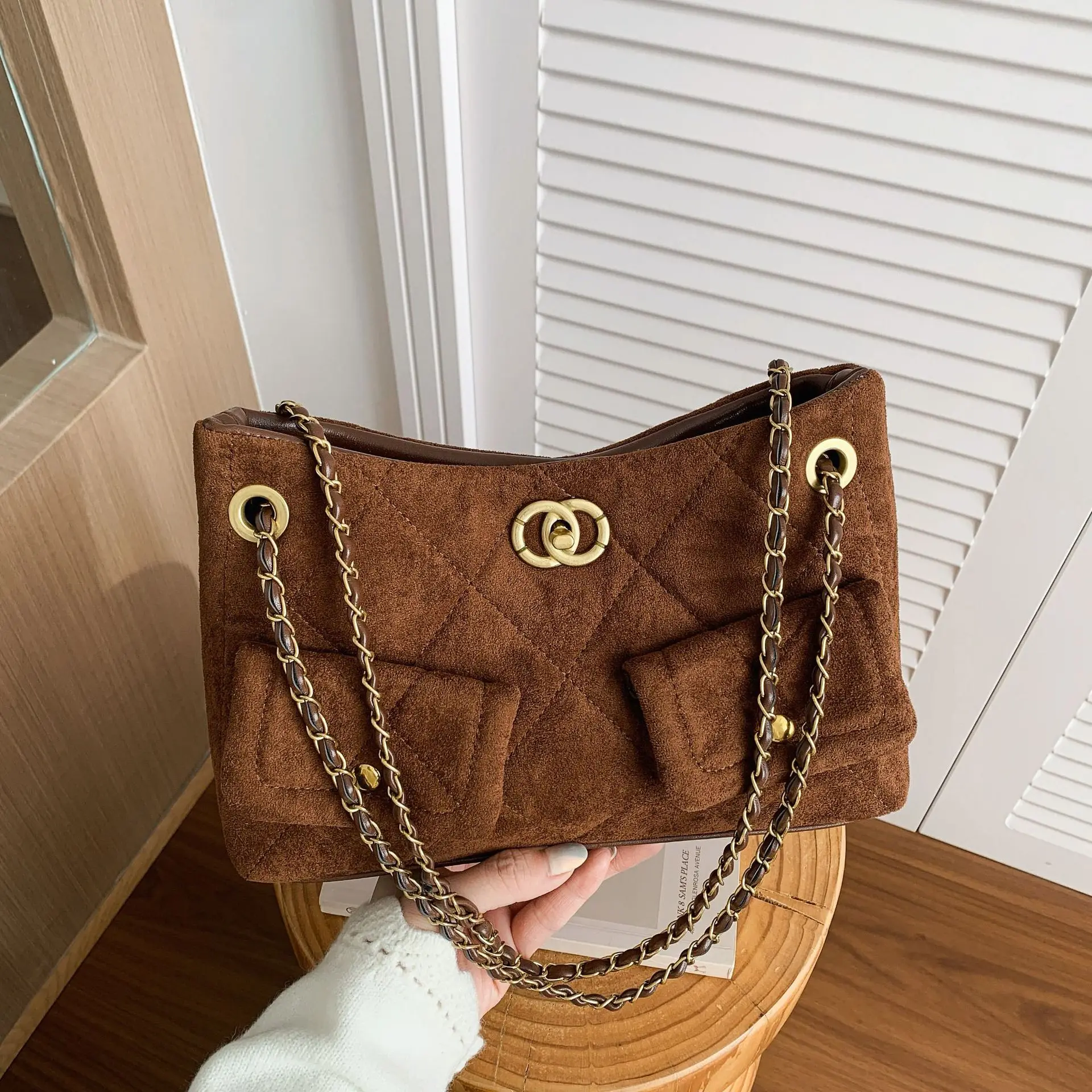 

2025 A/W Women's Large Capacity Tote Bag, Genuine Leather Multi-way Shoulder Crossbody Purse, Vintage Chic Work Bag for Office