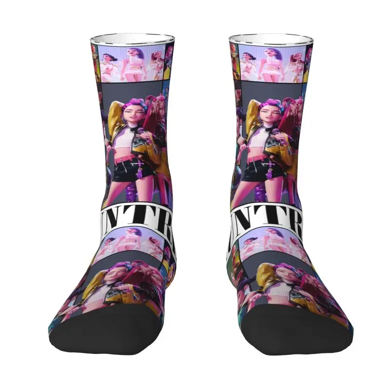 

Носки с забавным принтом K Pop Demon Hunters Team в стиле аниме для женщин и мужчин, эластичные носки для лета, осени и зимы