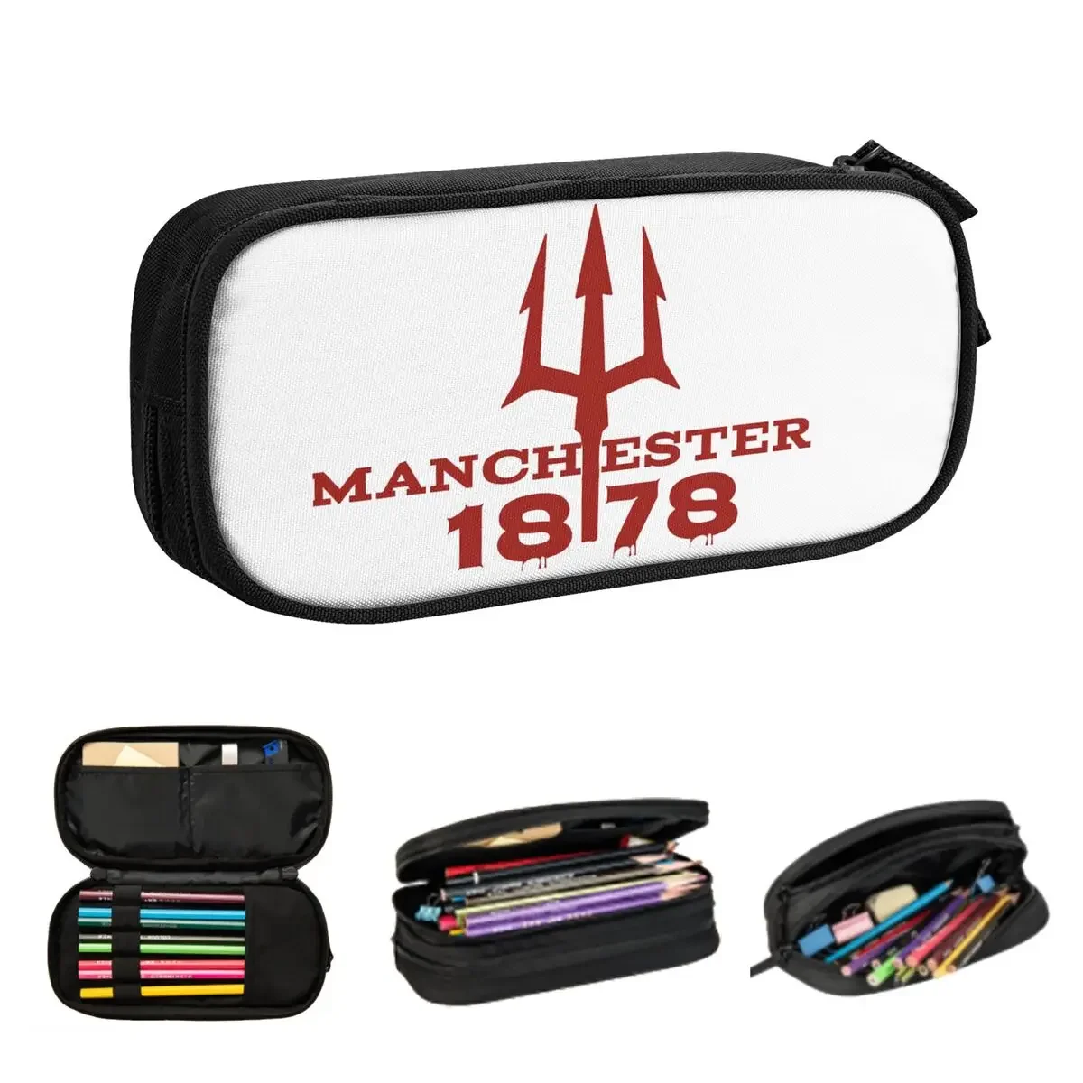 Devils Of Manchester, Manchester Is Red Pencil Cases Large Capacity Pen Bags Pen Box Pencil Pouch For Boys Girls Students