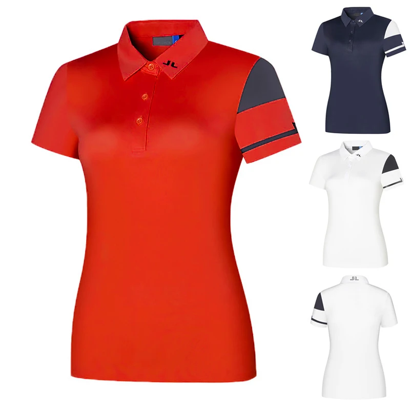 

Short-sleeve golf T-shirt for women, slim and breathable jersey, summer