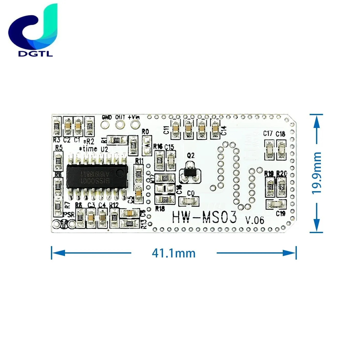 HW-MS03 Performance Motion Sensor Module Radar Motion Sensor 2.4GHz to 5.8GHz Microwave Radar Sensor Module for Arduino