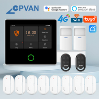 CPVAN Home Security System Wireless WIFI 4G Security Protection Tuya Smart Home Alarm kit with Motion Sensor Works with Alexa