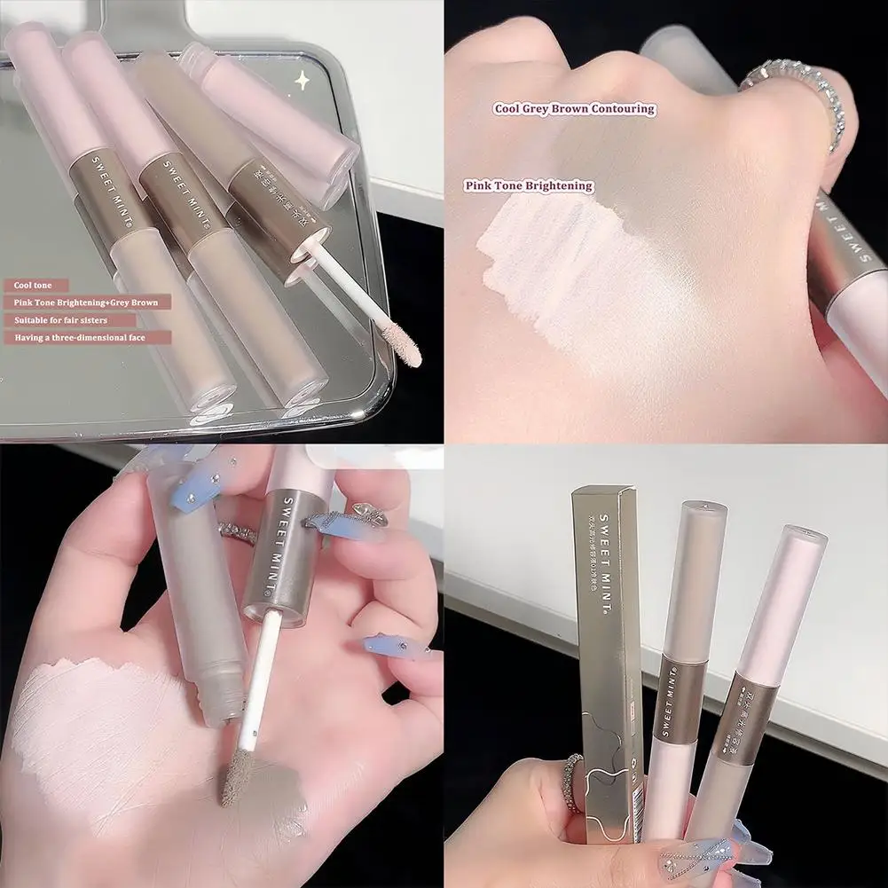 2 In 1 Face Contouring Stick Liquid Contour Stick Brighten Contour Matte Highlighters Shadow Cosmetics Liquid Contouring Stick