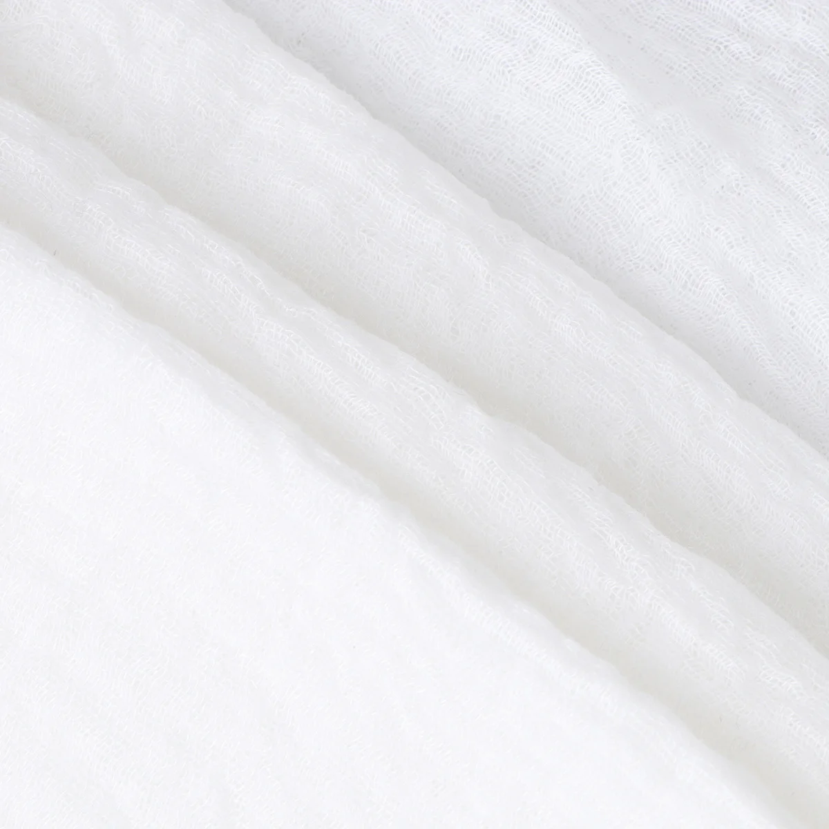 

1pc Linen Scarf White Crumpled Texture Lightweight Solid Color Simple Style For Women Scarf Simple Style Fashion Shawl