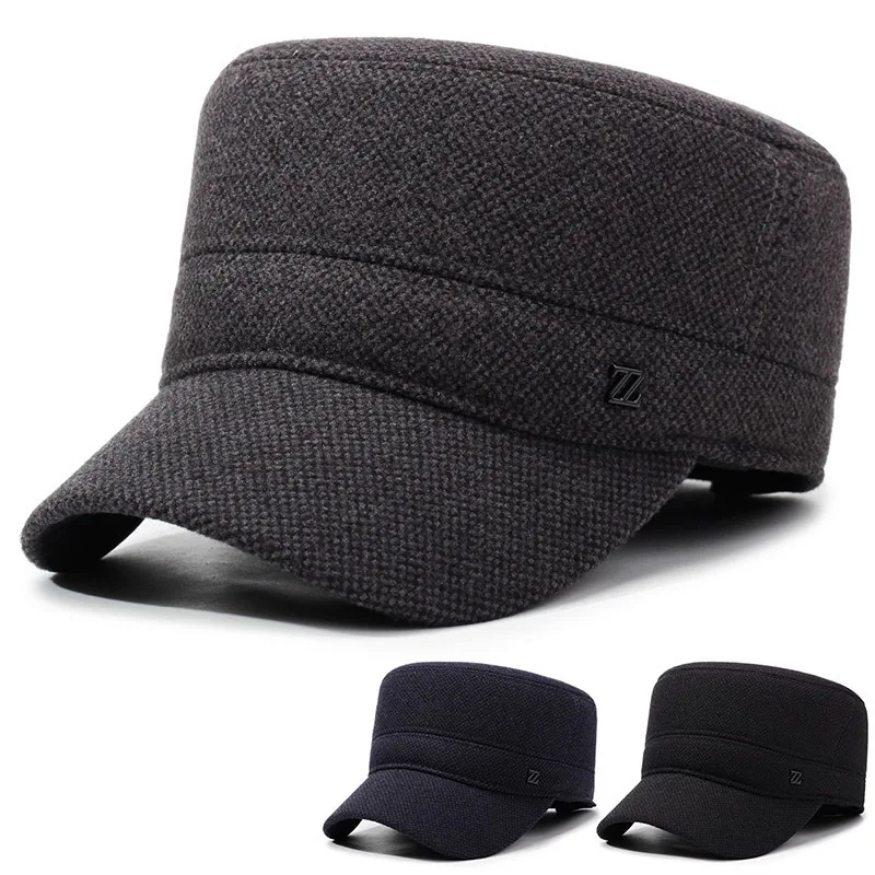 

Winter Hat For Outdoor Cycling Cold Proof Ear Protection Warm Cap Dad Grandpa Fleece Lined