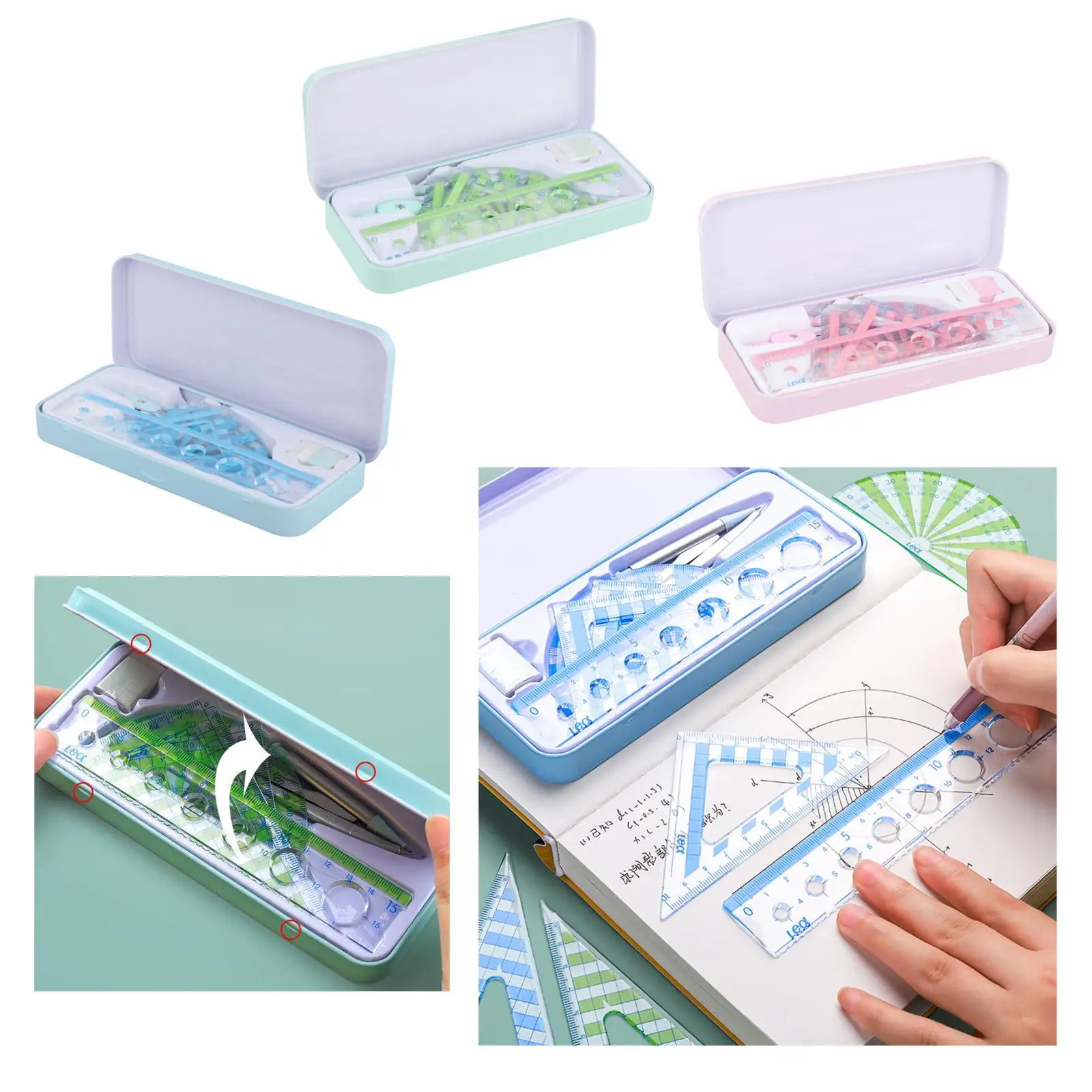 7x Stationery Ruler Carrying Case for Birthday Gifts for Students