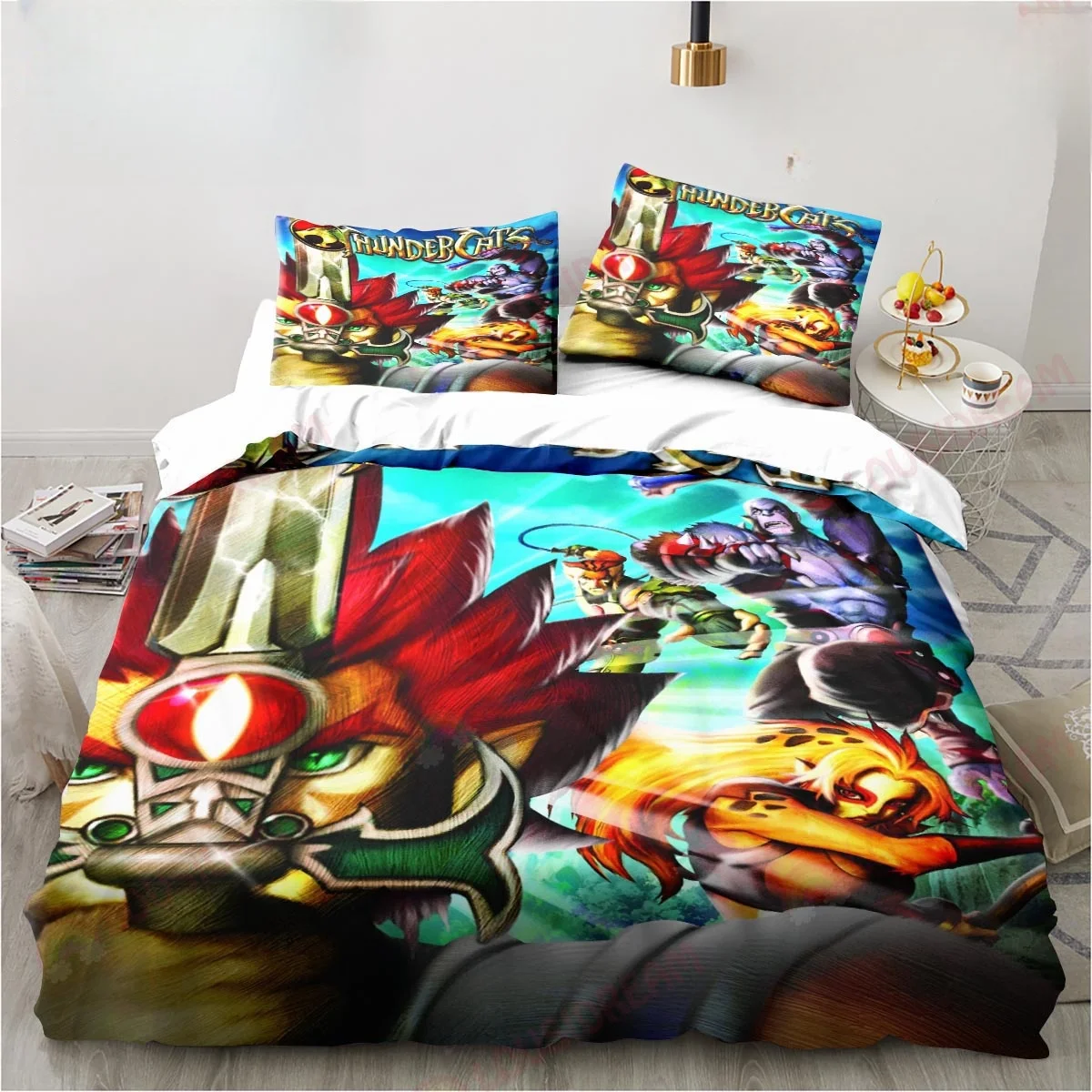 Cartoon Thundercats Bedding Set Sheet King Twin Double Child Bedding Set Mircofiber or Polyester Duvet Cover Set Home Textiles