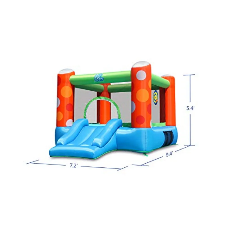 Bounce House, Inflatable Bounce House with Air Blower, Bouncy Castle with Durable Sewn and Extra Thick, Family Backyard Jump Hou