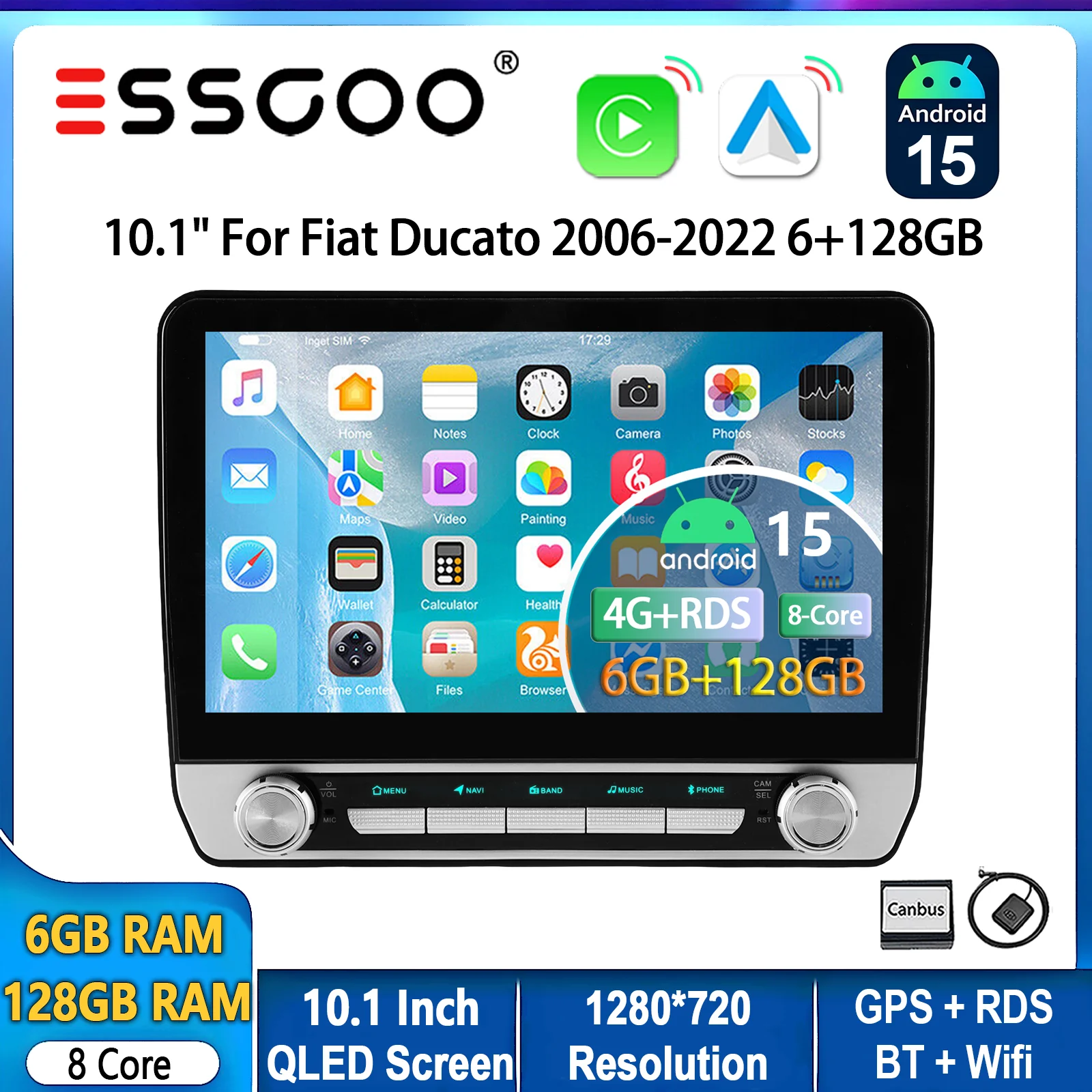 FÜR FIAT DUCATO Peugeot Boxer Citroen Jumper Autoradio Android 13 FÜR FIAT DUCATO Peugeot Boxer Citroen Jumper Autoradio Android 13