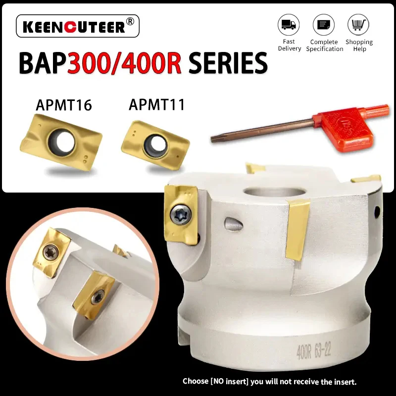 Bap300r / bap400r głowica frezowania twarzy NC frezowanie zestaw narzędzi do cięcia 10 kawałków apmt1135 / apmt1604 cemented cardid frezowanie inserter NC frezar tool set frezarka cnc narzędzia