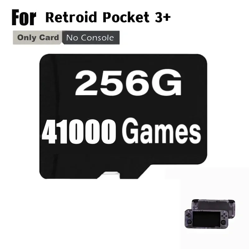 For Retroid Pocket 3+/ Flip TF Card 512G  Tons of Games 70000 GAMES TF Card Preloaded Games PSP PS2 Games Retro Handheld Game