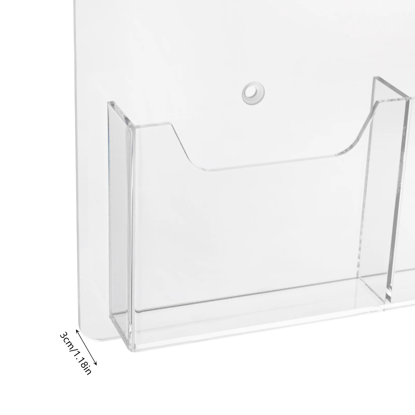 Transparent Acrylic 52 * 46 * 3cm Brochure Rack Six Wall-mounted Document Display Rack Acrylic Magazine Storage Rack