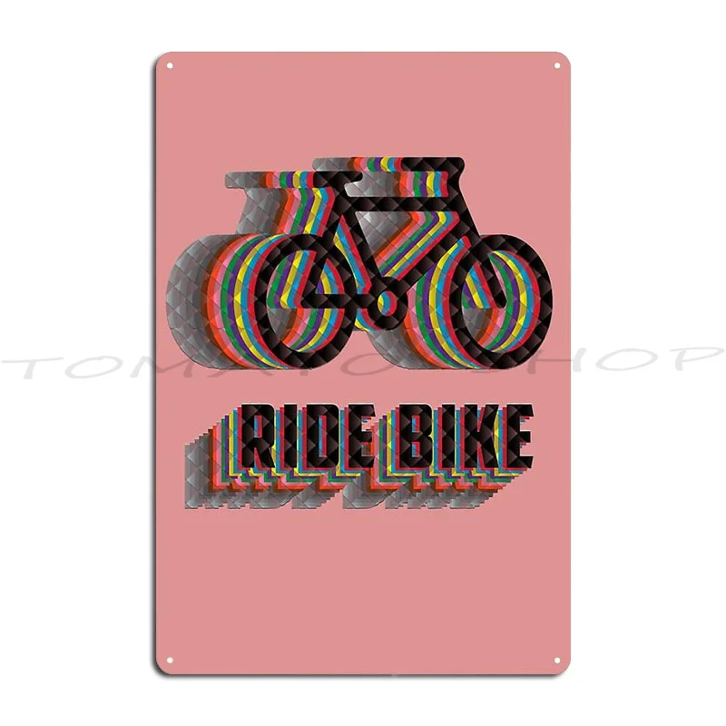 Ride Bike Bicycle Metal Plaque Bar Club Wall Mural Club Character Tin Sign Poster