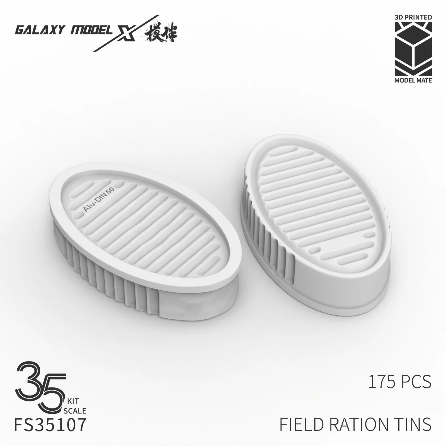 Galaxy FS35107 1/35 WWII German Field Ration Tins (175 PCS)3D Printed Parts