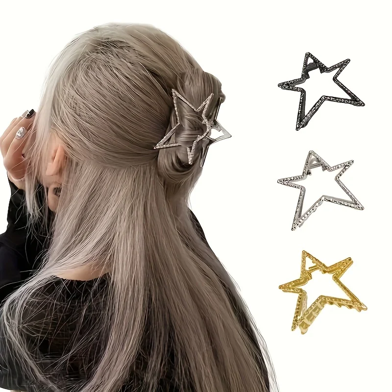 1pc Women Star Design Fashionable Hair Claw For Hair Decoration 1pc Women Star Design Fashionable Hair Claw For Hair Decoration