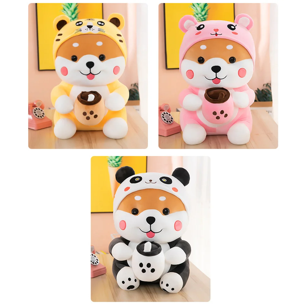 Adorable Shiba Inu Plush Doll Soft Stuffed Toy Kid Hugging Pillow 35cm