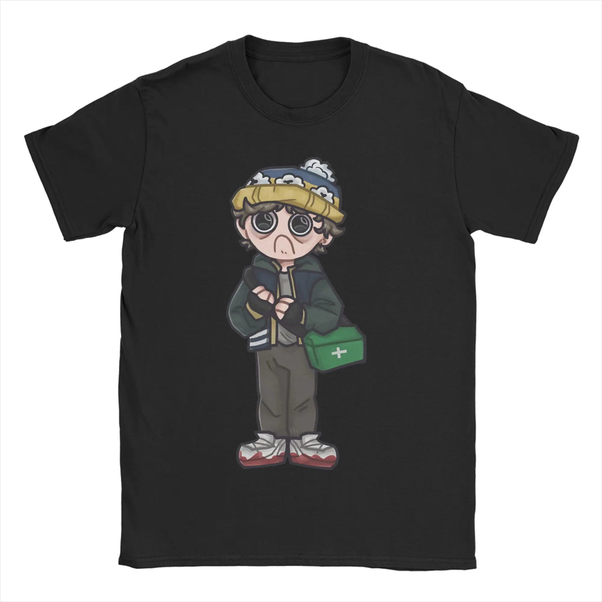 Bryan Chibi Medical Courier T Shirt for Men Women Pure Cotton Novelty T-Shirts Crewneck Tees Short Sleeve Clothes Printed