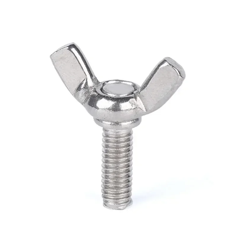 5pcs M3/M4/M5/M6/M8/M10 304 Stainless Steel Butterfly Shape Screw Tighten Hand Butterfly Wing Screw Sheep Horn Bolt