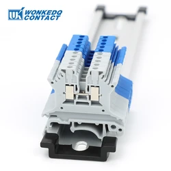 10Pcs UK1.5N UK 1.5 Screw Feed-through Universal Plug 2-Connductor Wire Electrical Connector DIN Rail Terminal Block UK 1.5mm²