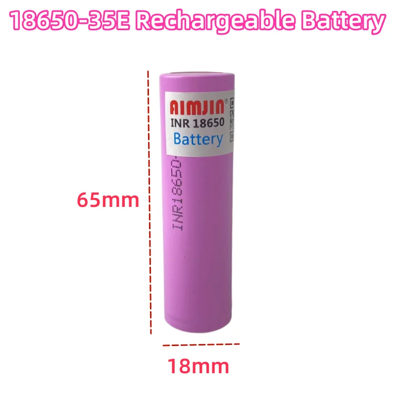 3.7V 3500mah 18650 Battery For Samsung 35E INR 18650 20A Lithium Lon Battery Replacement External Battery+Charger