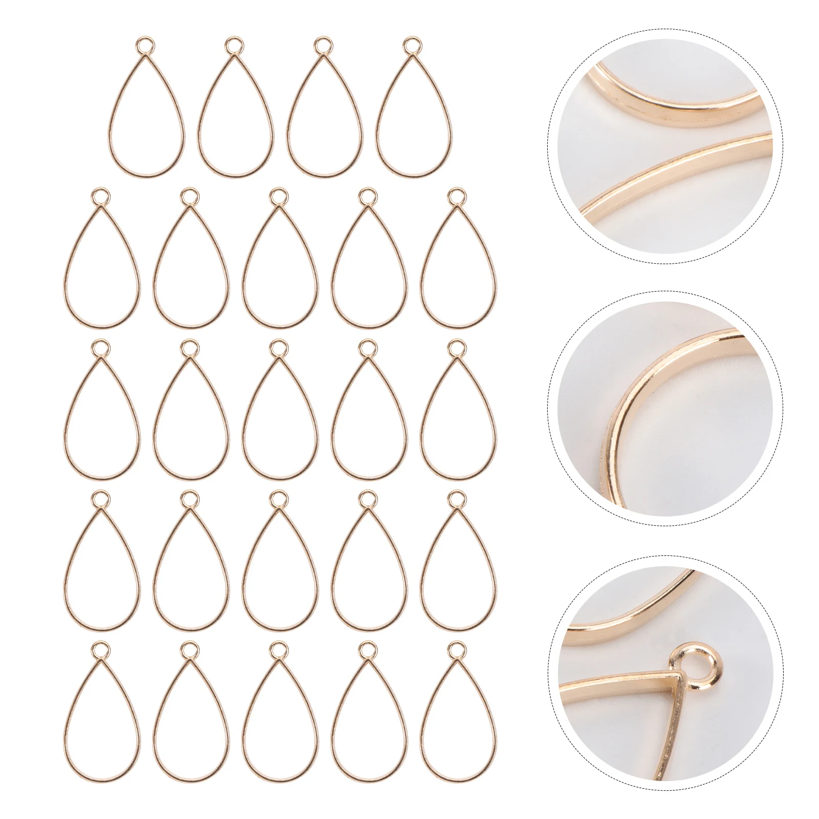 

50pcs Water Drop Pendant DIY Jewelry Accessories Craft Zinc Alloy Necklace Making Hanging Ornament Decorative charms