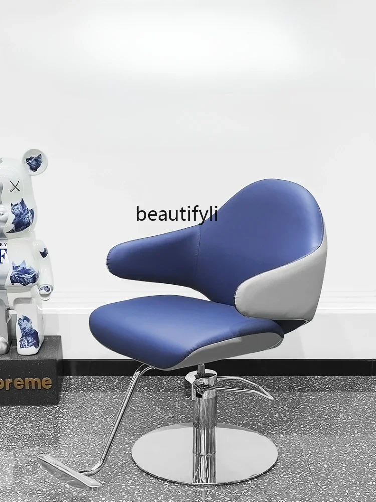 

zxqHigh-End Salon Chair Light Luxury Barber Seat Modern Dyeing and Perming Area Rotatable Hair Cutting Chair
