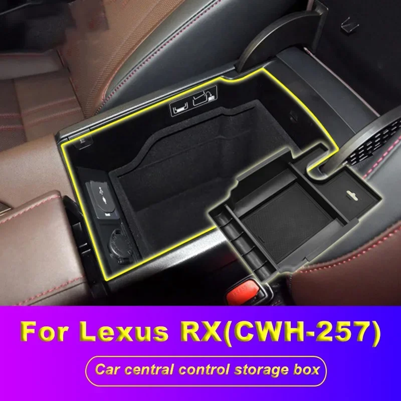 Car Central Control Storage Box Organizer Interior Accessories For Lexus RX(CWH-257) RX200t RX350 RX400h RX450h 2016-2021