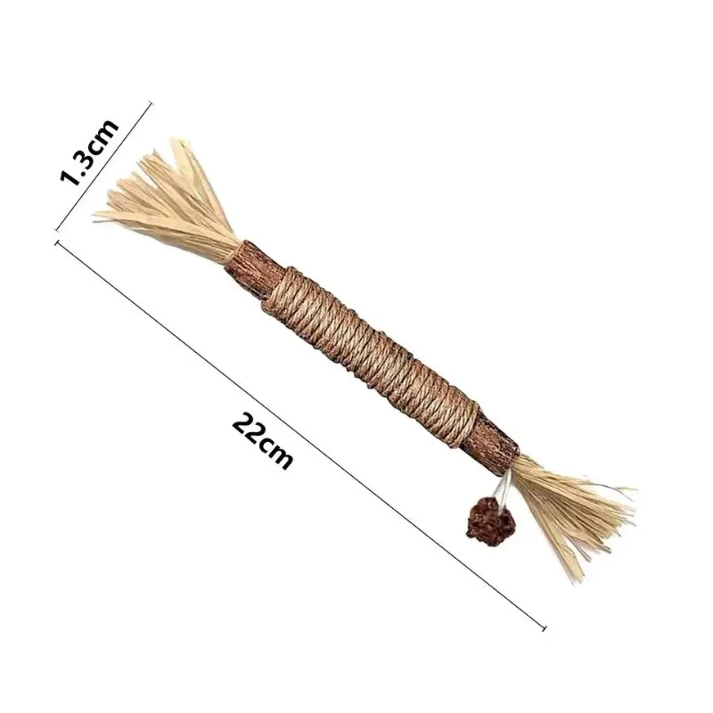 Pet Cat Wooden Polygonum Stick Lafite Grass Cat Toy Molar Stick Catnip Cat Tooth Cleaning Silvervin Stick Cane Pet Supplies Toys