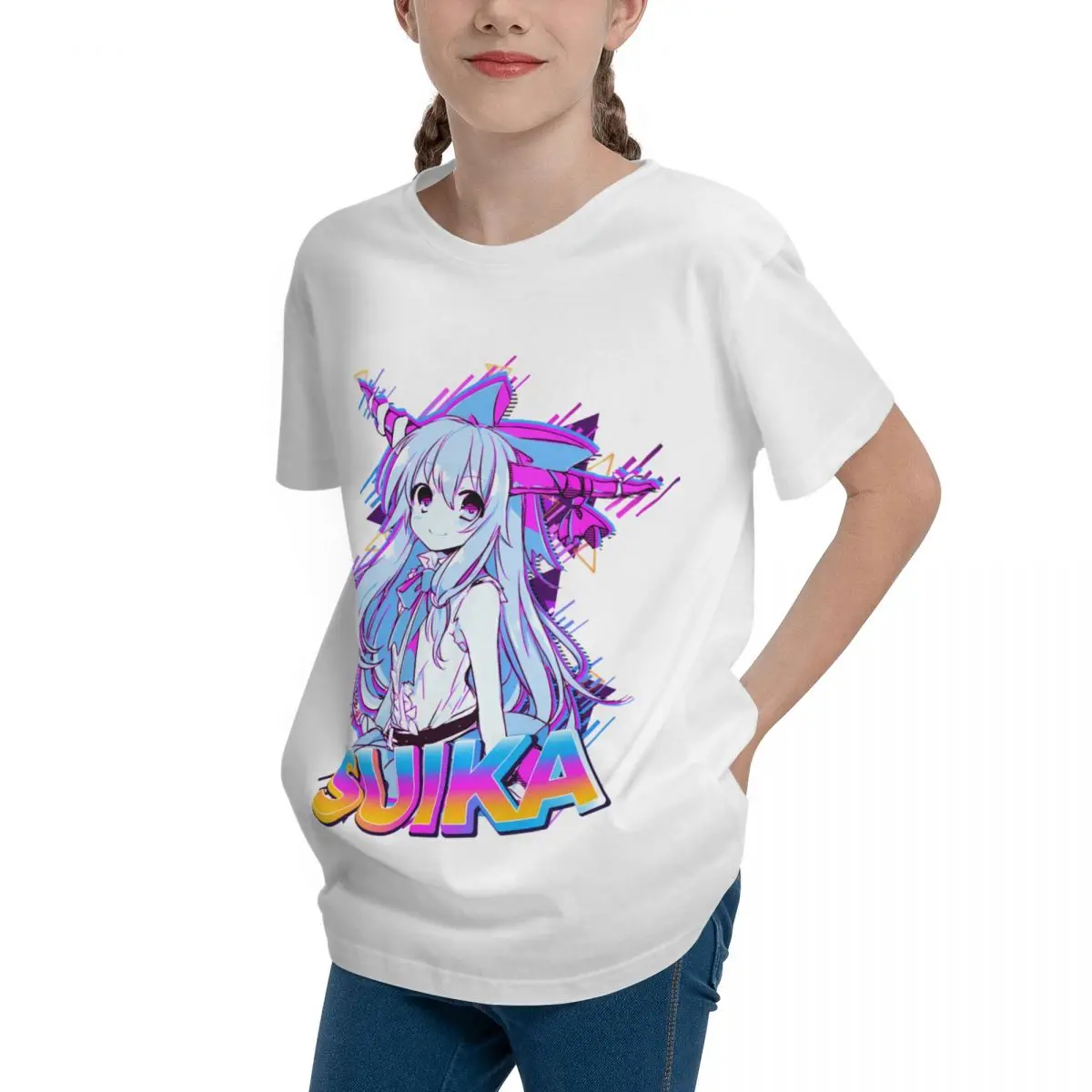 Suika Touhou For Sale High grade Home Adolescents Basic Short Sleeve T-Shirt Harajuku T-shirts Humor Graphic