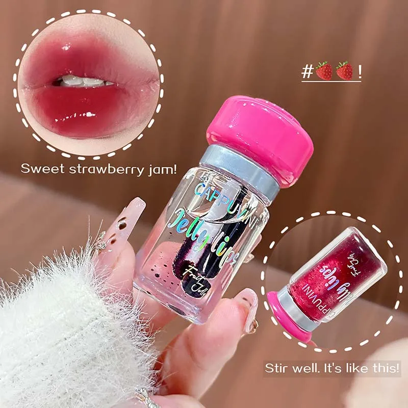 Kapowini Mushroom Lip Glaze Watery mirror translucent moisturizing light whitening cover lip lines long-lasting makeup