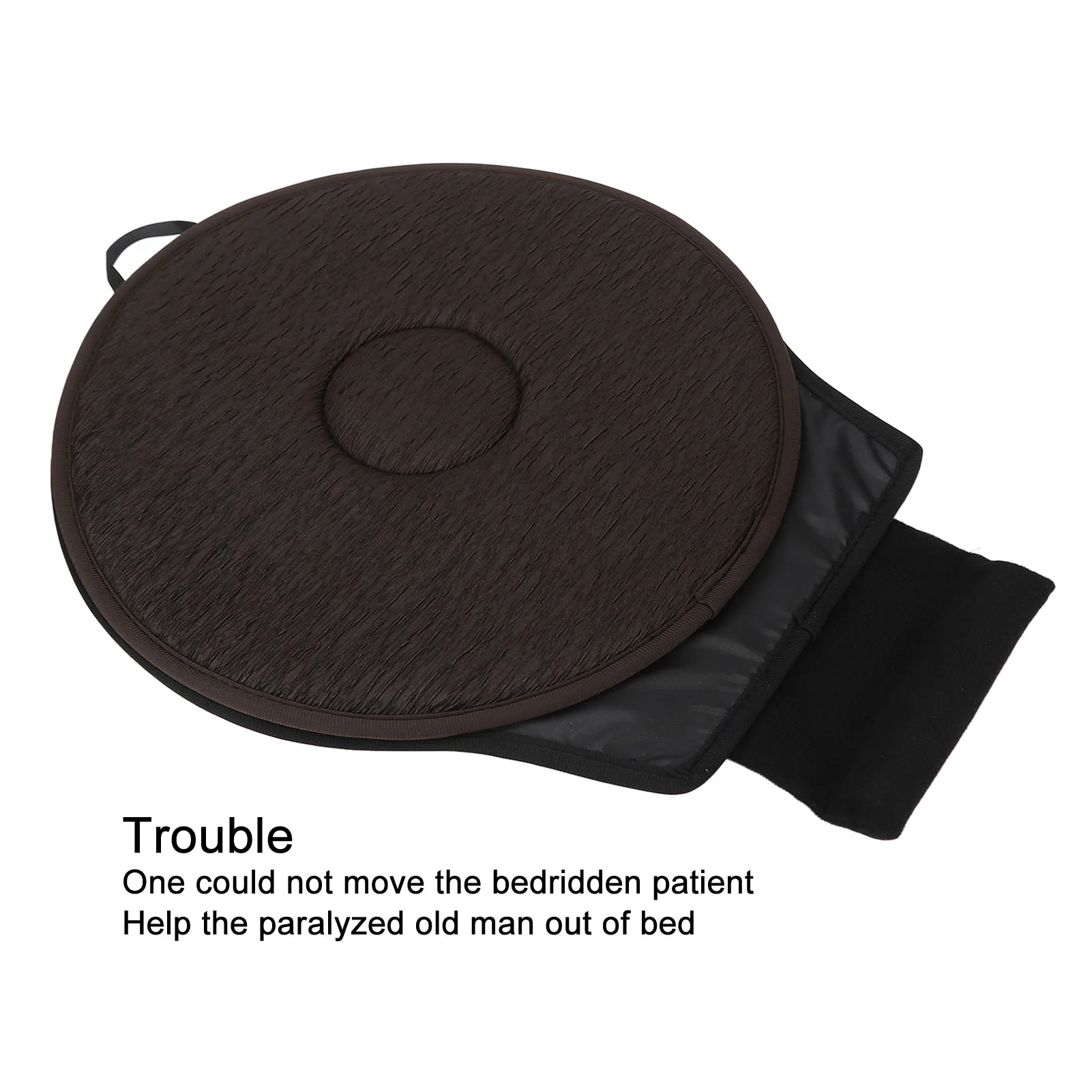 Black Swivel Seat Cushion Double Layer Washable 360 Degree Rotating Seat Cushion Elderly Patients Disabled Pads Health Care