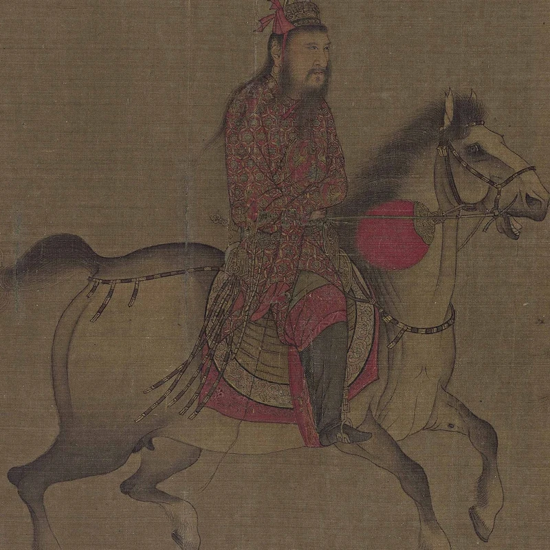 Li Zanhua (899-936) จักรพรรดิโบราณ (King of the Eastern Danes) เดินทาง scroll ภาพวาดที่มีชื่อเสียง 1:1 พิพิธภัณฑ์ต้นฉบับขนาดใหญ่ repr