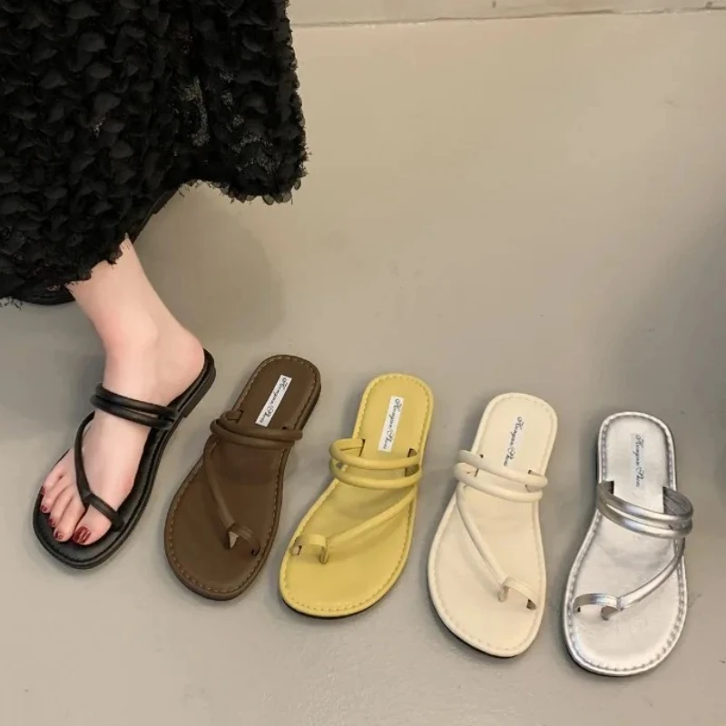 

2023 сказочная обувь на плоской подошве, женские летние мини-сандалии во французском стиле, одинаковые юбки, сандалии с тонким ремешком, милый стиль