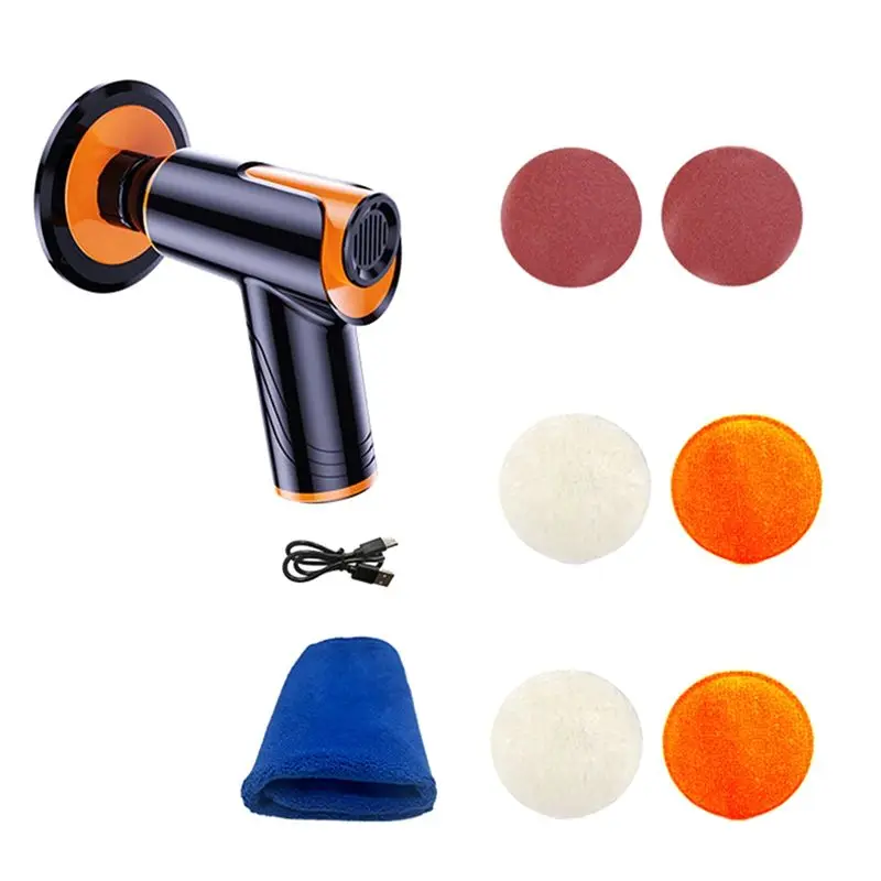 Y42A-100W Car Wax Polisher Polishing Machine Mini Wireless Portable Buffing Machine USB Rechargeable Polisher
