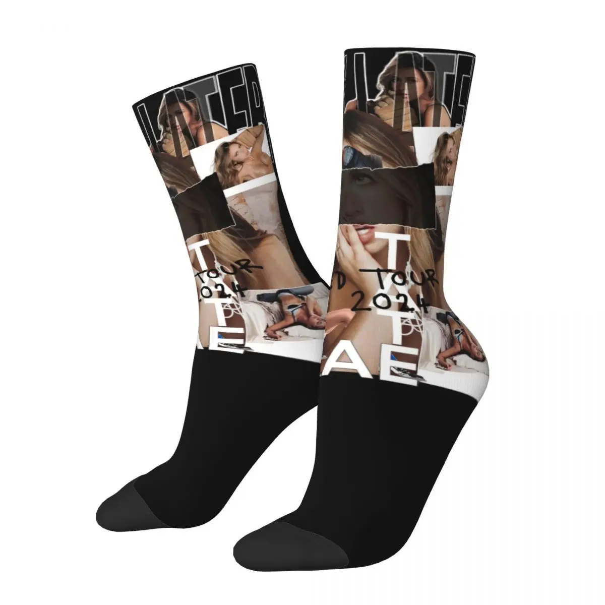 Vintage Tate McRae Pop Singer Socks Super Soft Casual World Tour 2024 Socks Novelty Product Middle TubeSocks Amazing Gift