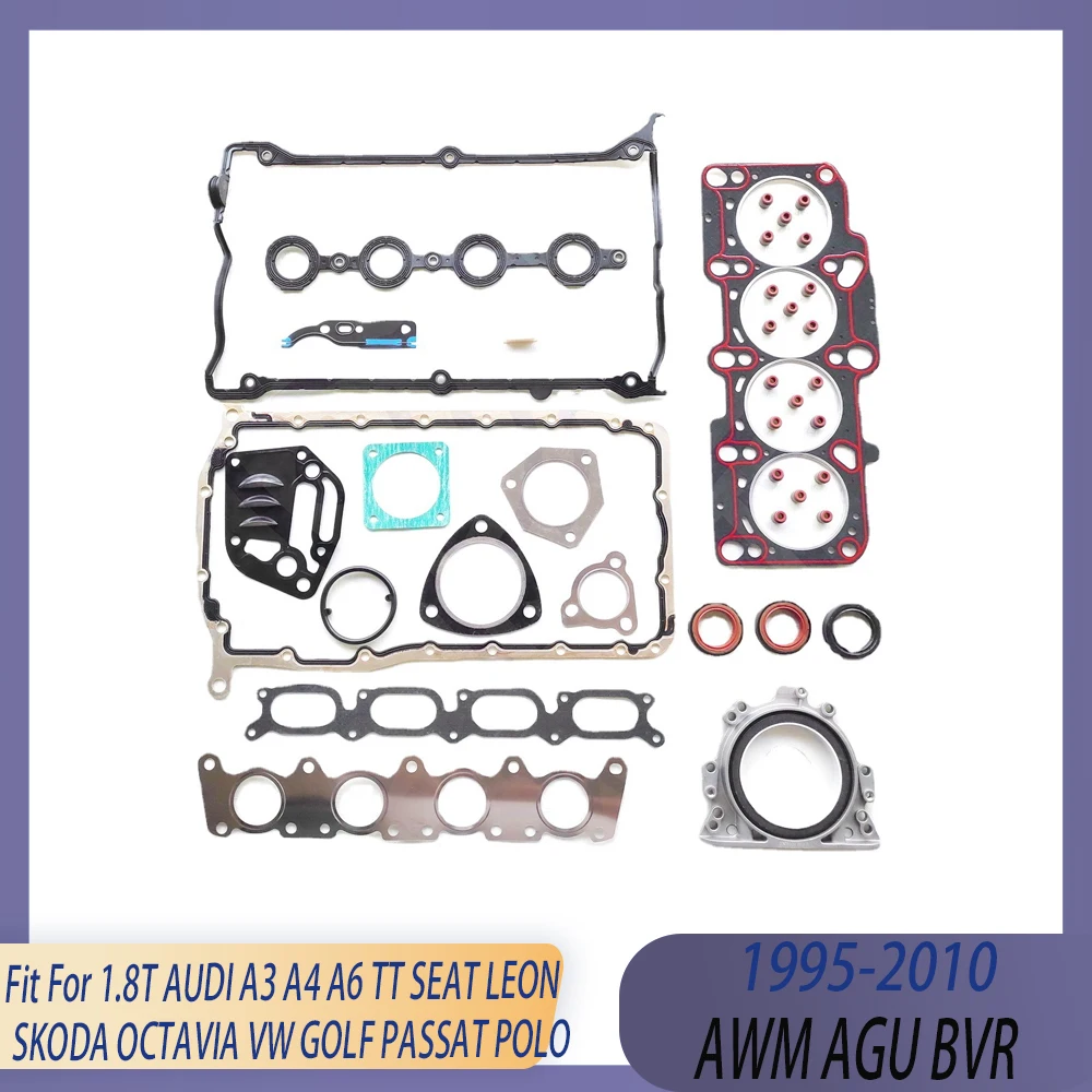 

Engine Part Cylinder Head Gasket Set Fit 1.8 L T 95-10 Gas For AUDI A3 A4 A6 TT SEAT LEON SKODA OCTAVIA VW GOLF PASSAT POLO 1.8T