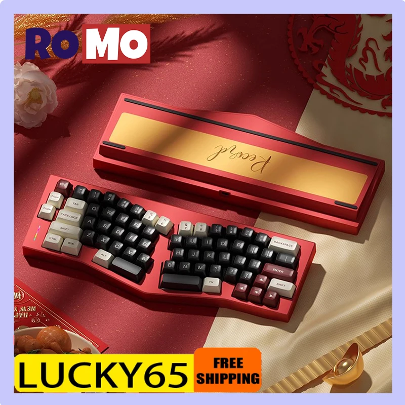 Weikav Lucky65 Aluminum Alloy Mechanical Keyboard Three Mode Rgb Customized Wireless Hot Plug Keyboard Office Computer Gift