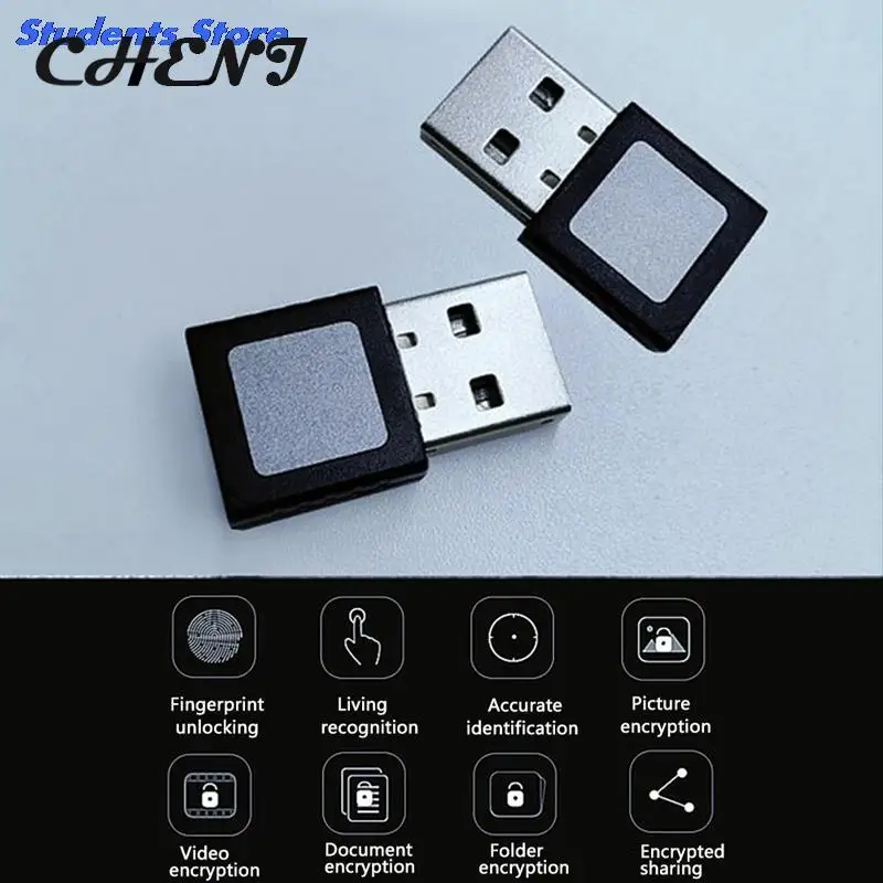 For Windows 10 Security Key Reader Laptop Office PC Sensor Mini Fingerprint Scanner USB Fingerprint Reader Interface Computer