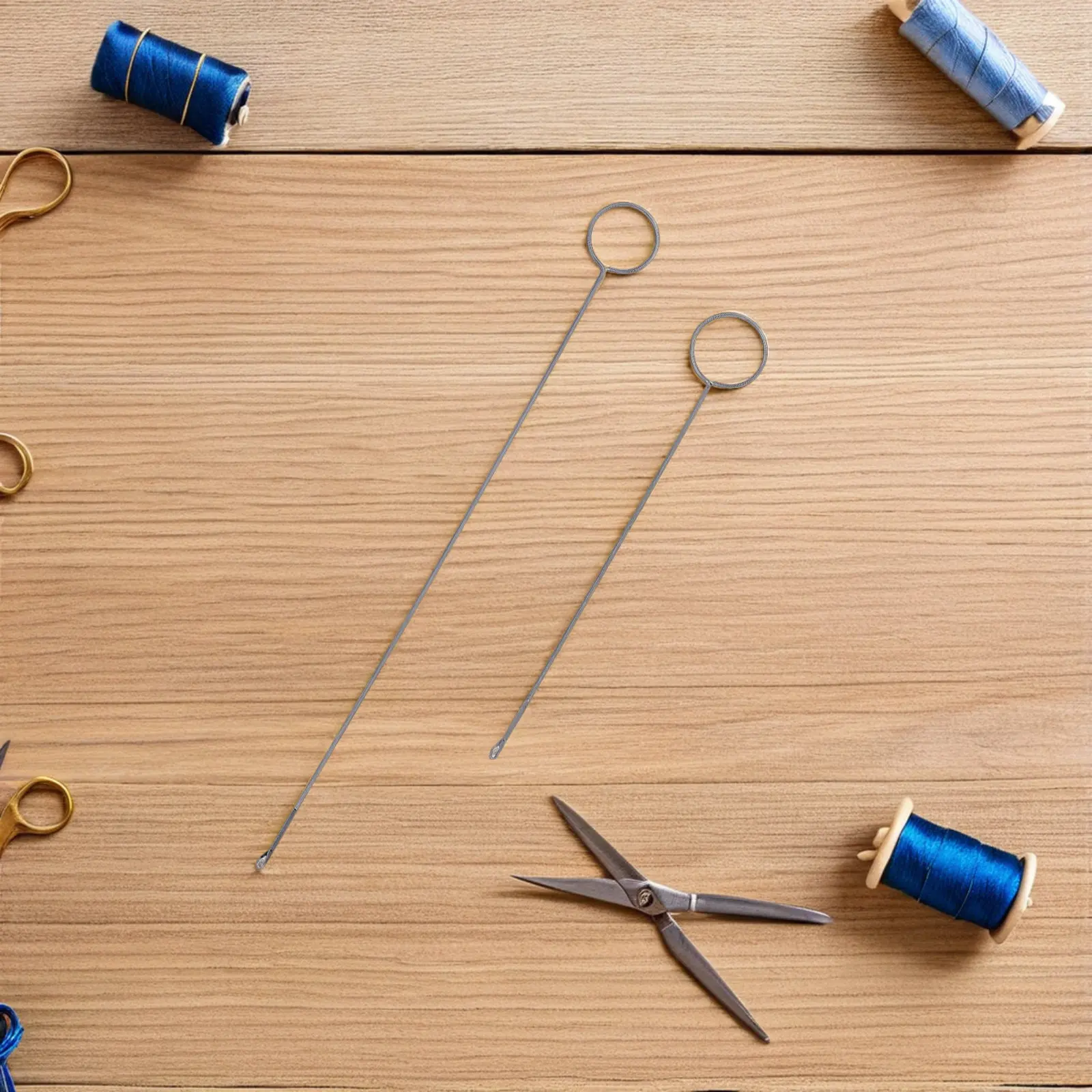 10Pcs Stainless Steel Loop Turner Hook Sewing Tool Threader Long Short Sizes Drawstring Drawstring Threaders for Fabric Tubes